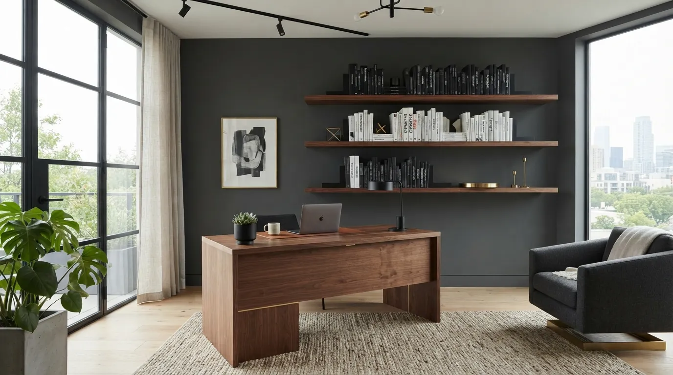 dark-academia-office-monochrome-book-collection