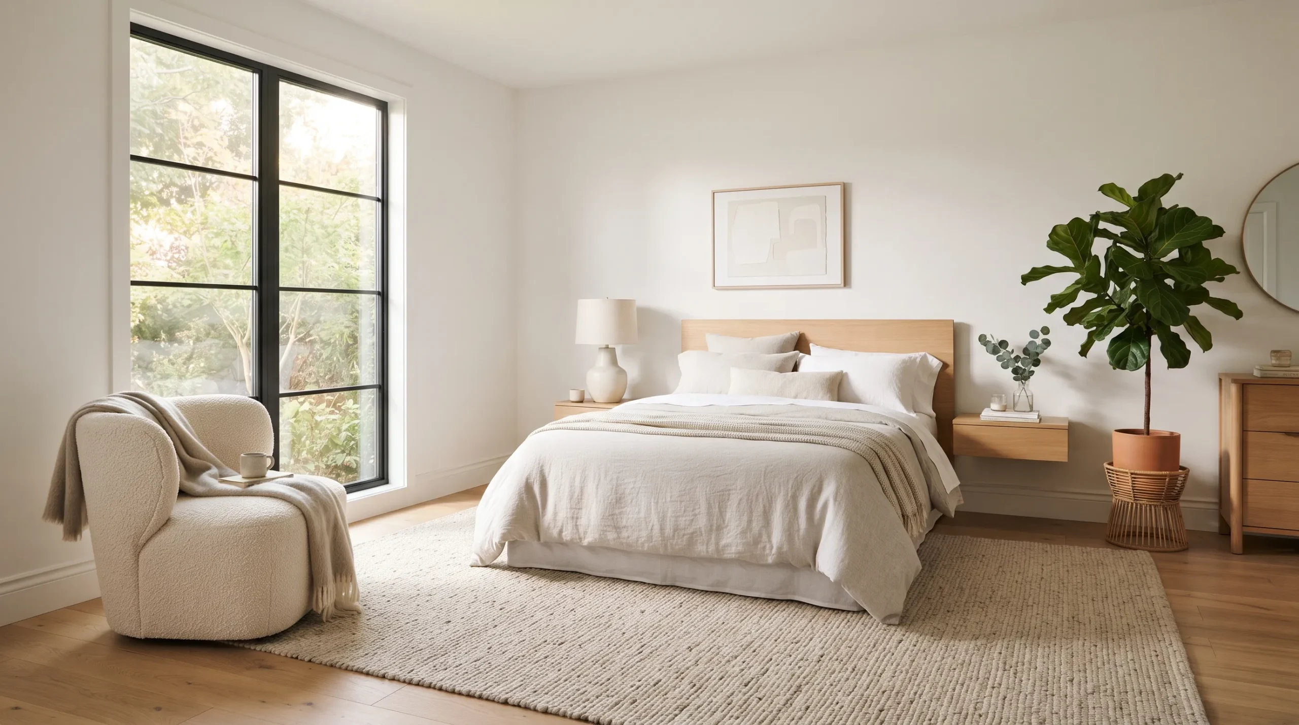 decoration bedroom cozy touch ideas Boucle Accent Chair