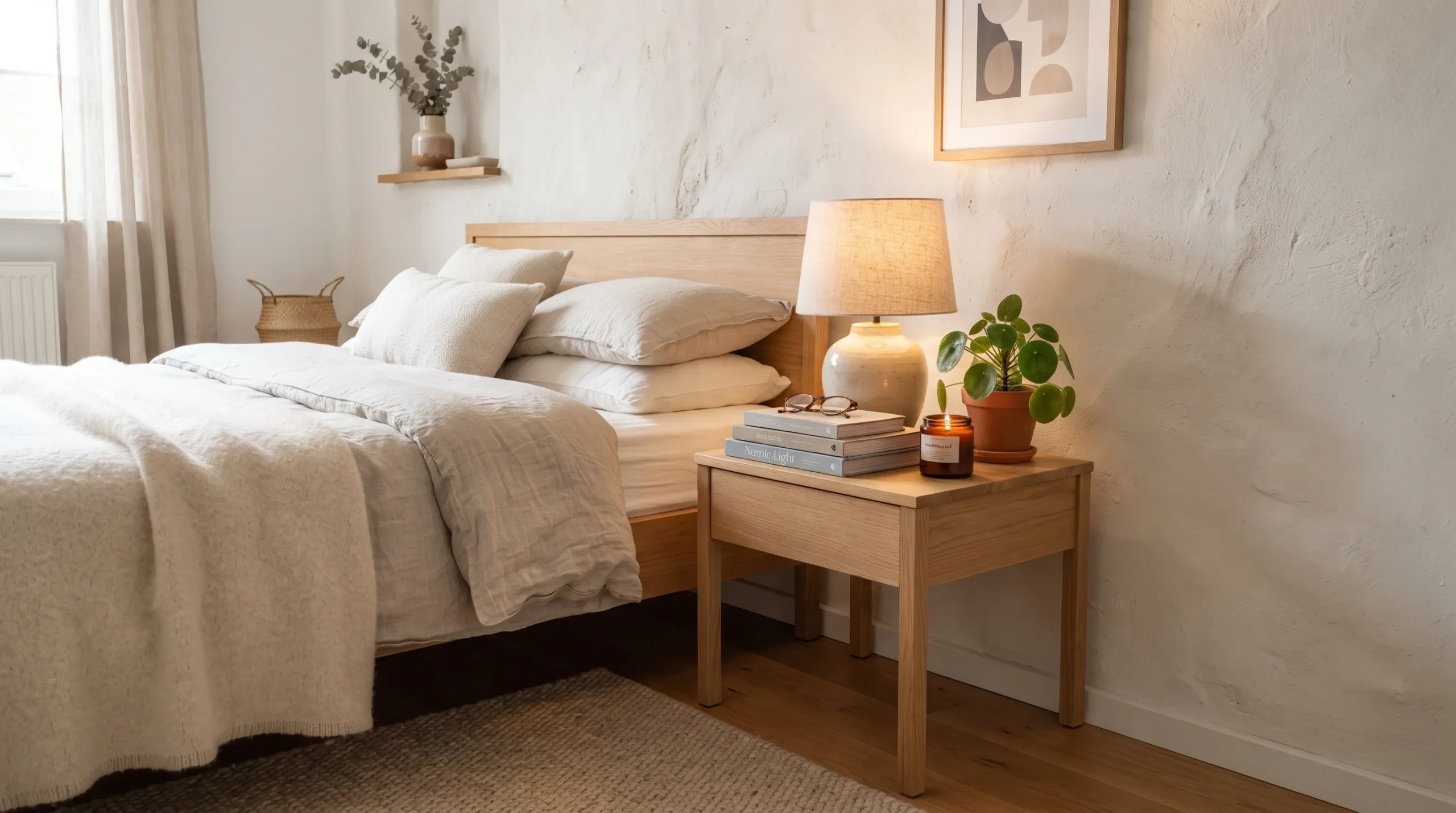 decoration bedroom cozy touch ideas Minimal Nightstand Styling