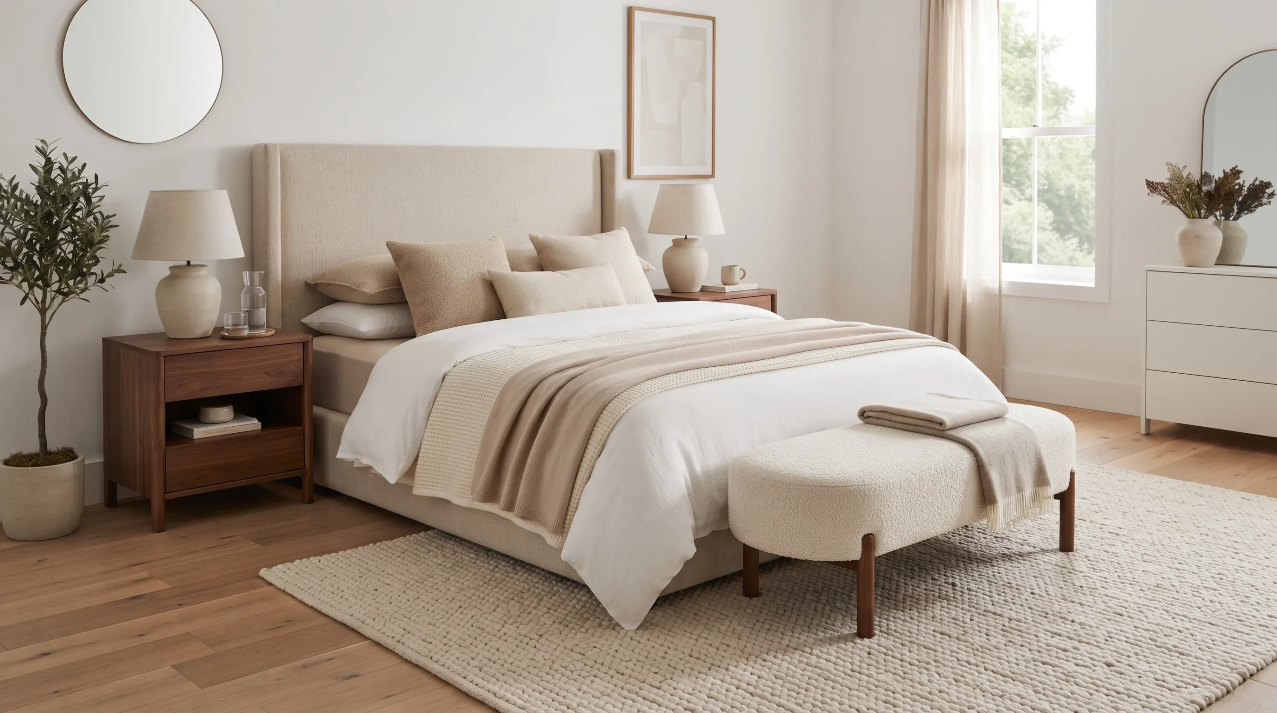 decoration bedroom cozy touch ideas Oversized Headboard