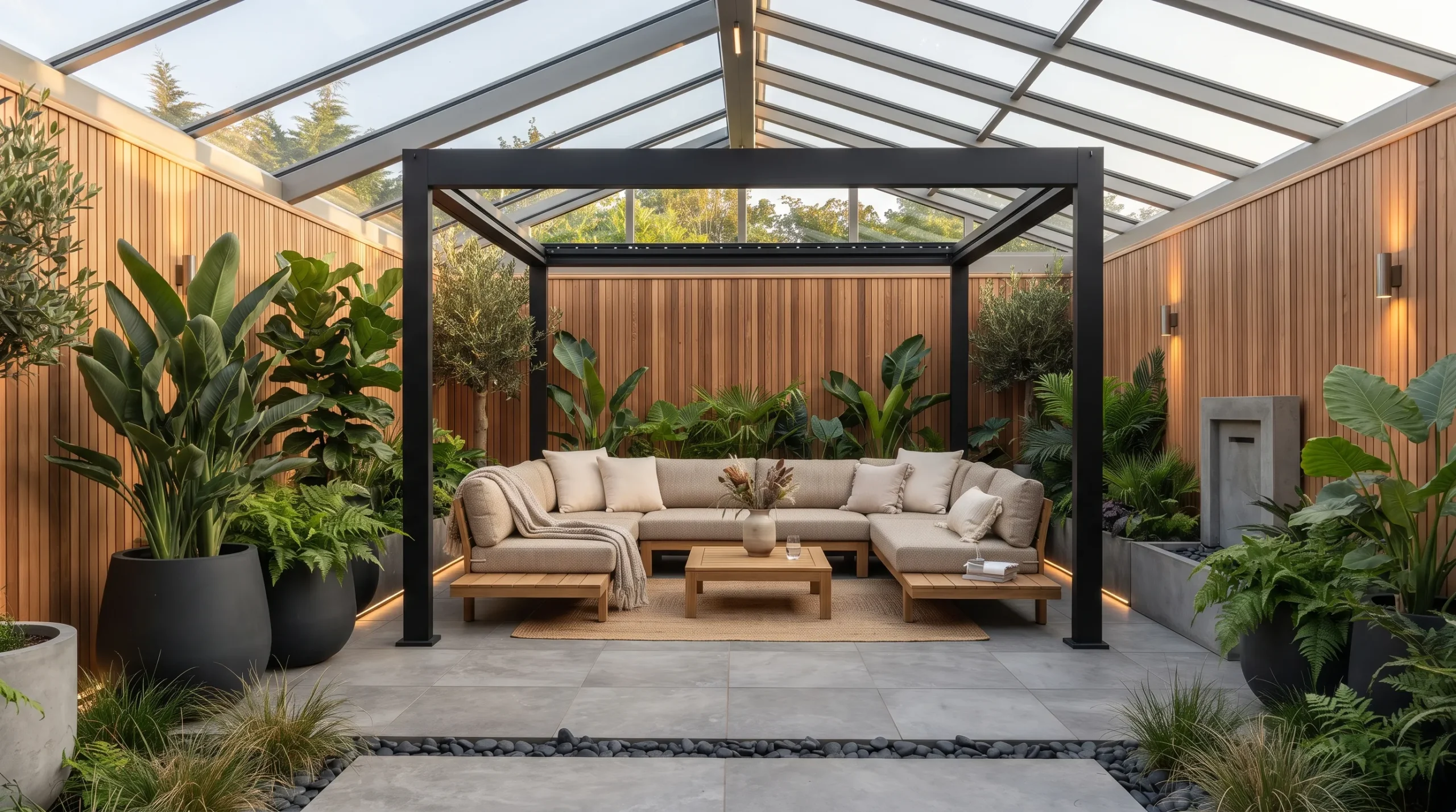 enclosed garden ideas Cozy Pergola Retreat