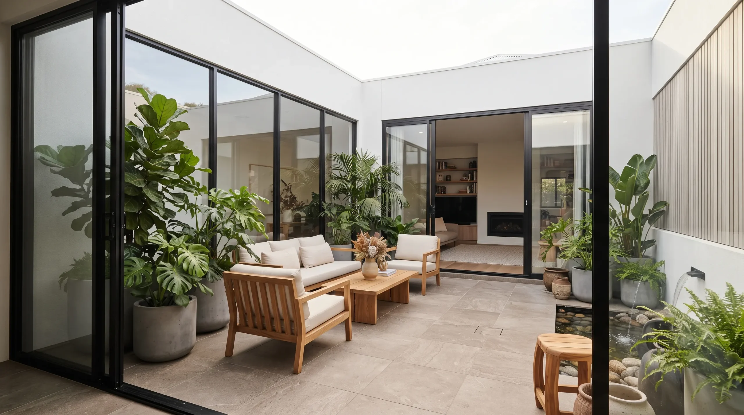 enclosed garden ideas Glass Courtyard