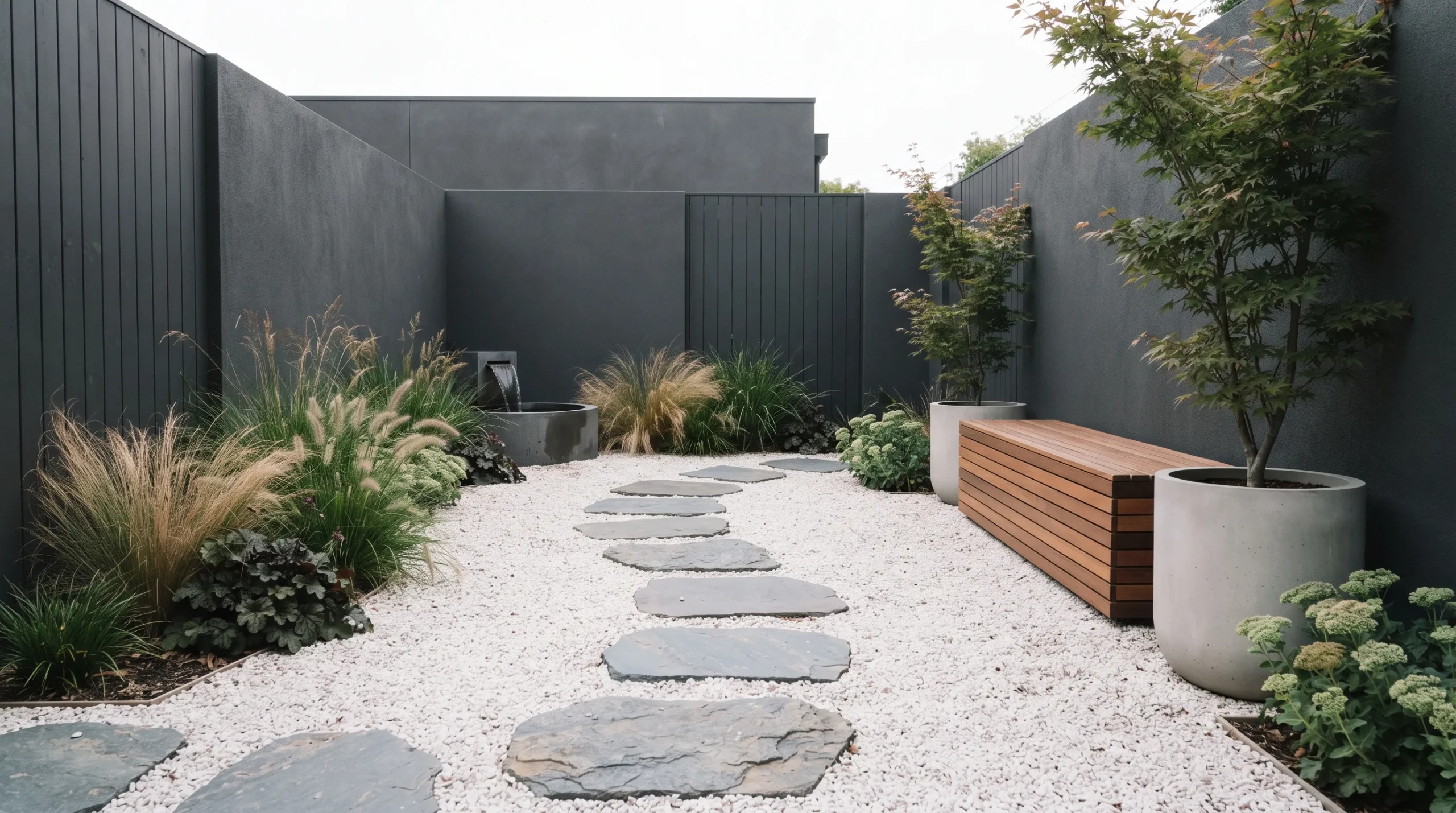 enclosed garden ideas Modern Zen Corner