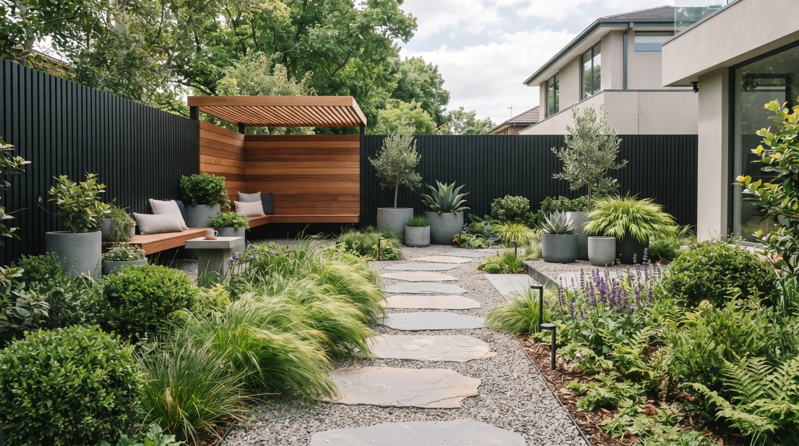 enclosed garden ideas Stone Path Escape