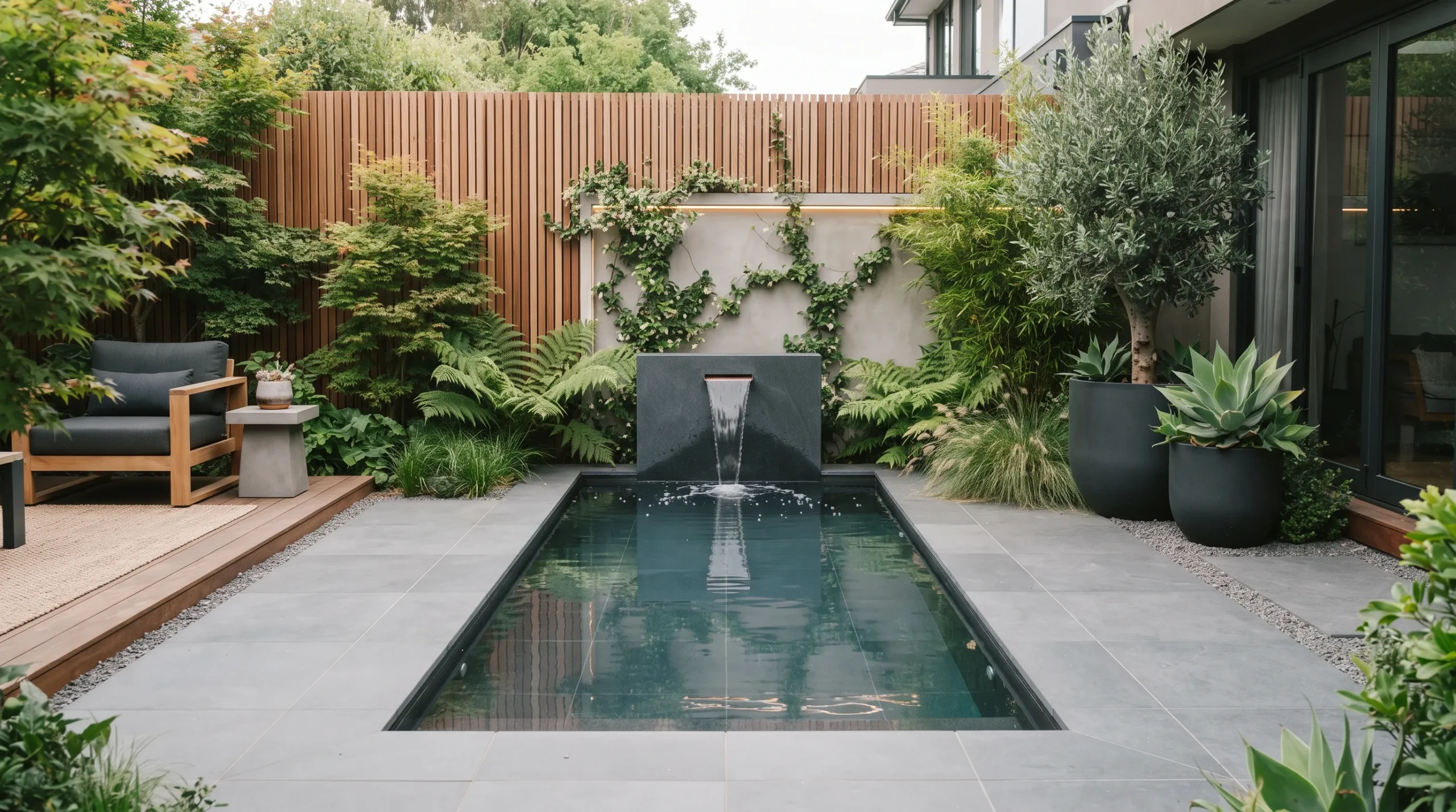 enclosed garden ideas Water Feature Focus