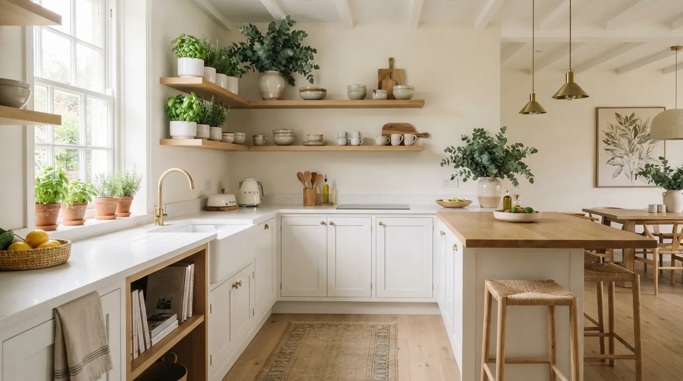 farmhouse kitchen decor ideas Fresh Greenery Displays