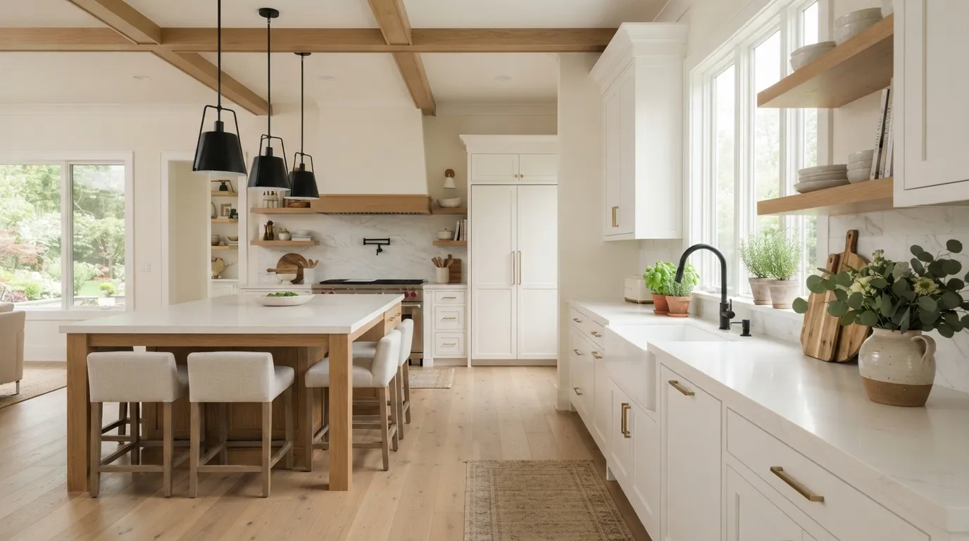 farmhouse kitchen decor ideas Minimal Counter Styling