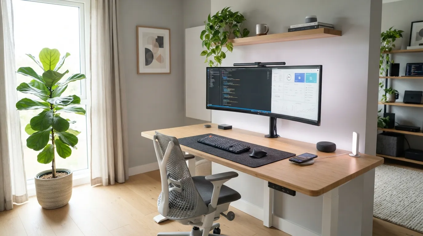 home office setup trends Smart Workspace Technology