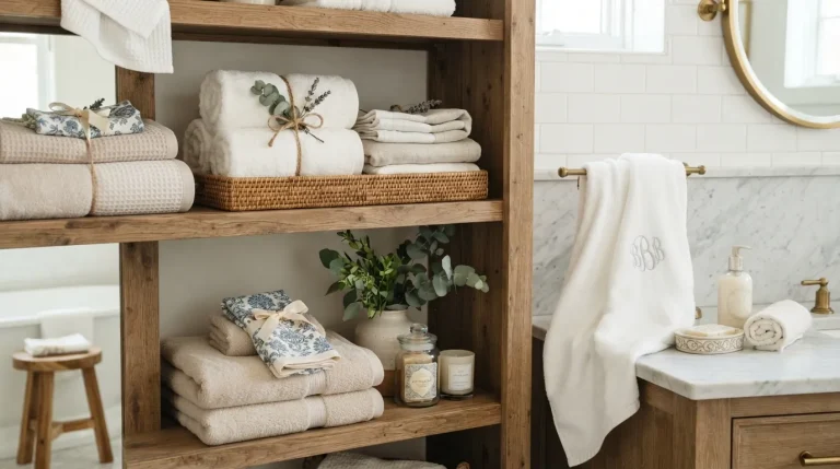 how to decorate bathroom towels