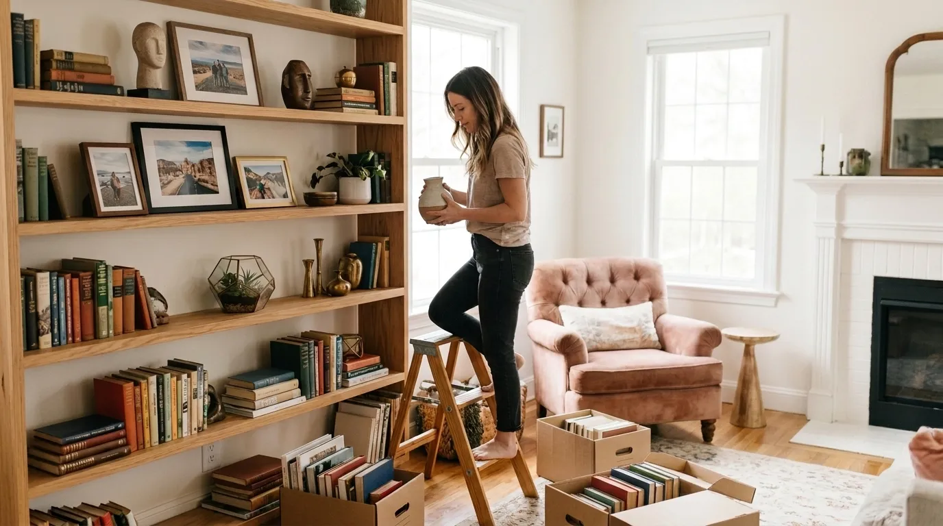 how to decorate shelves