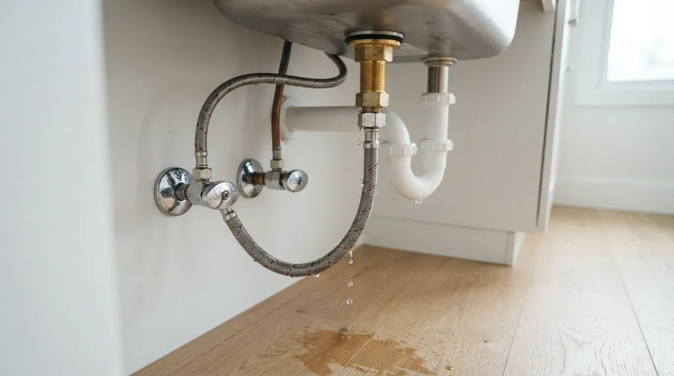 is your sink water pressure low Leaking Supply Line