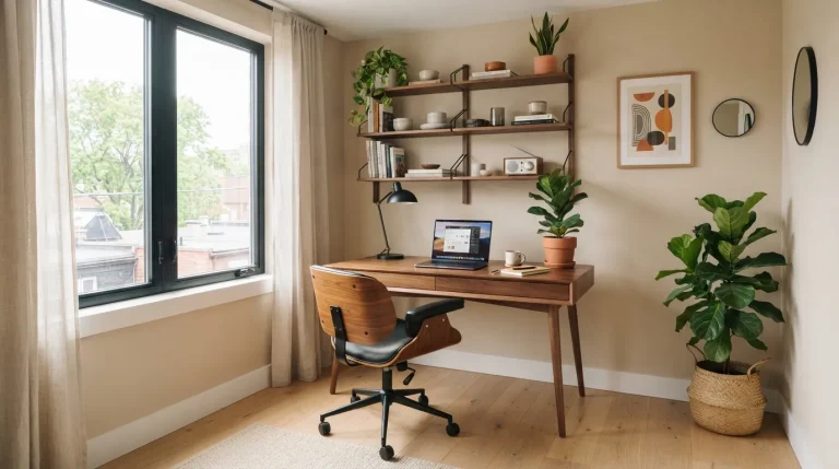 mid century modern home office