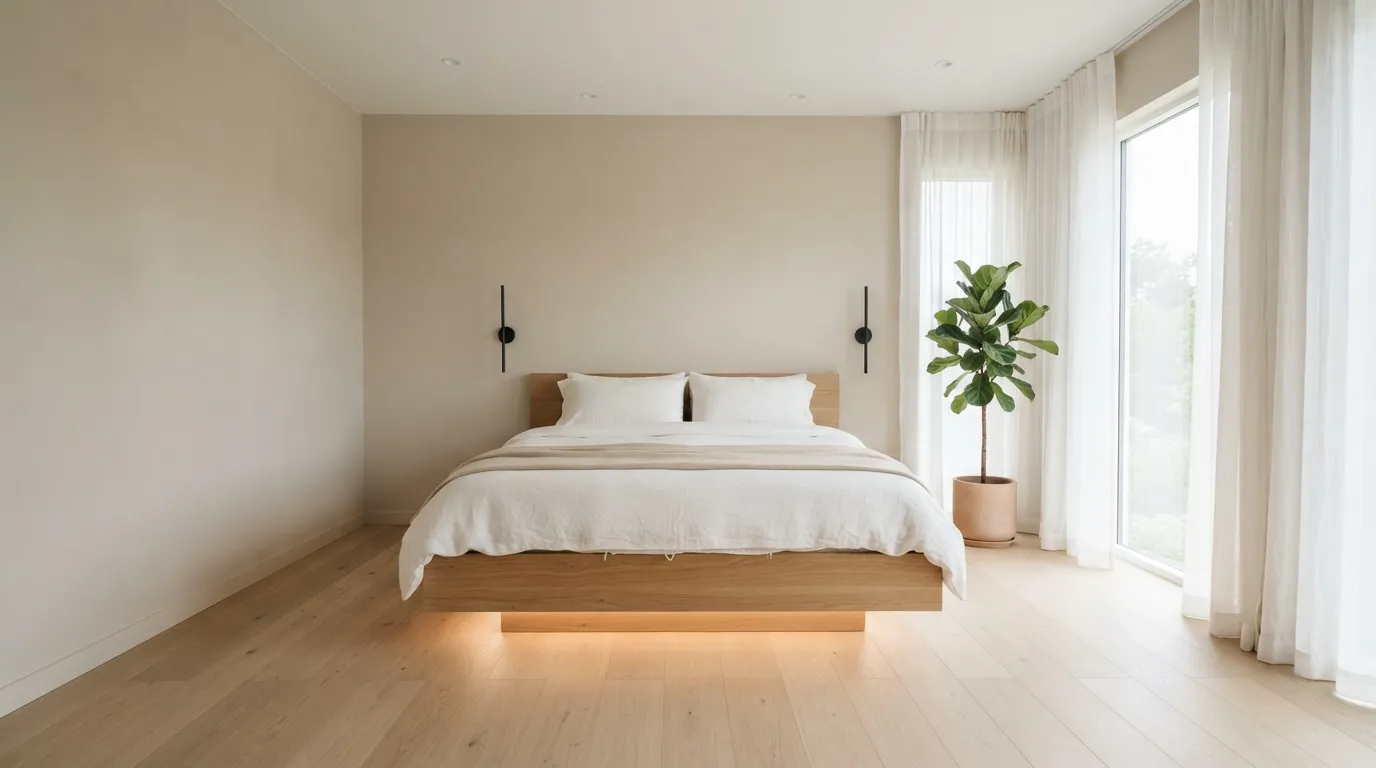 minimalist bedroom design ideas Floating Platform Bed