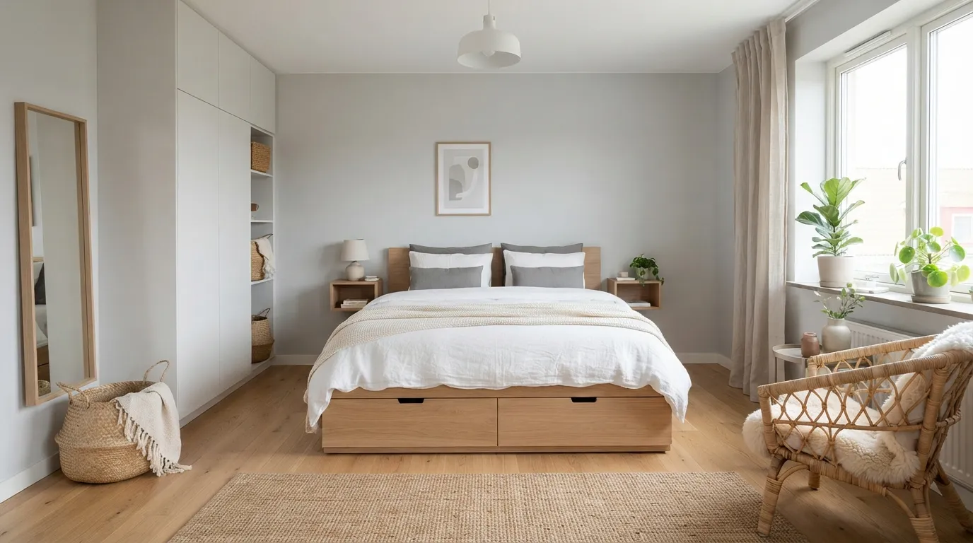 minimalist bedroom design ideas Hidden Storage Drawers