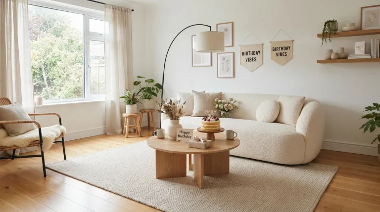 minimalist decor for birthday elegant setup