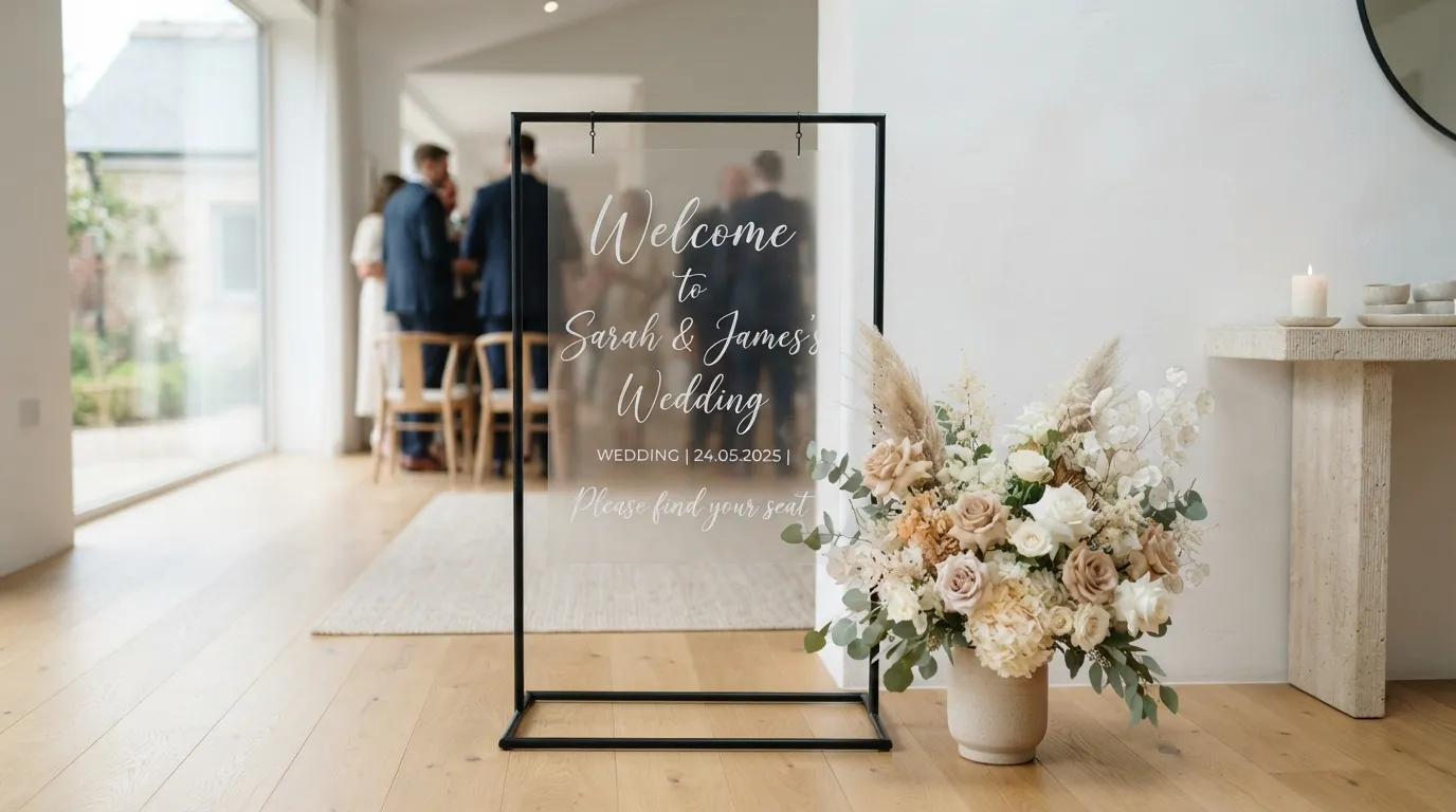 minimalist decor for birthday elegant setup Acrylic Welcome Sign