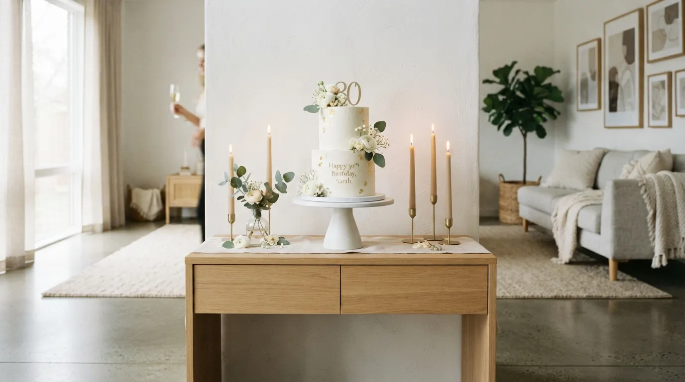 minimalist decor for birthday elegant setup Floating Cake Display