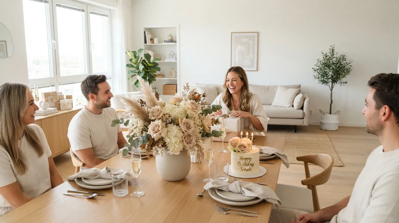 minimalist decor for birthday elegant setup Modern Lounge Corner