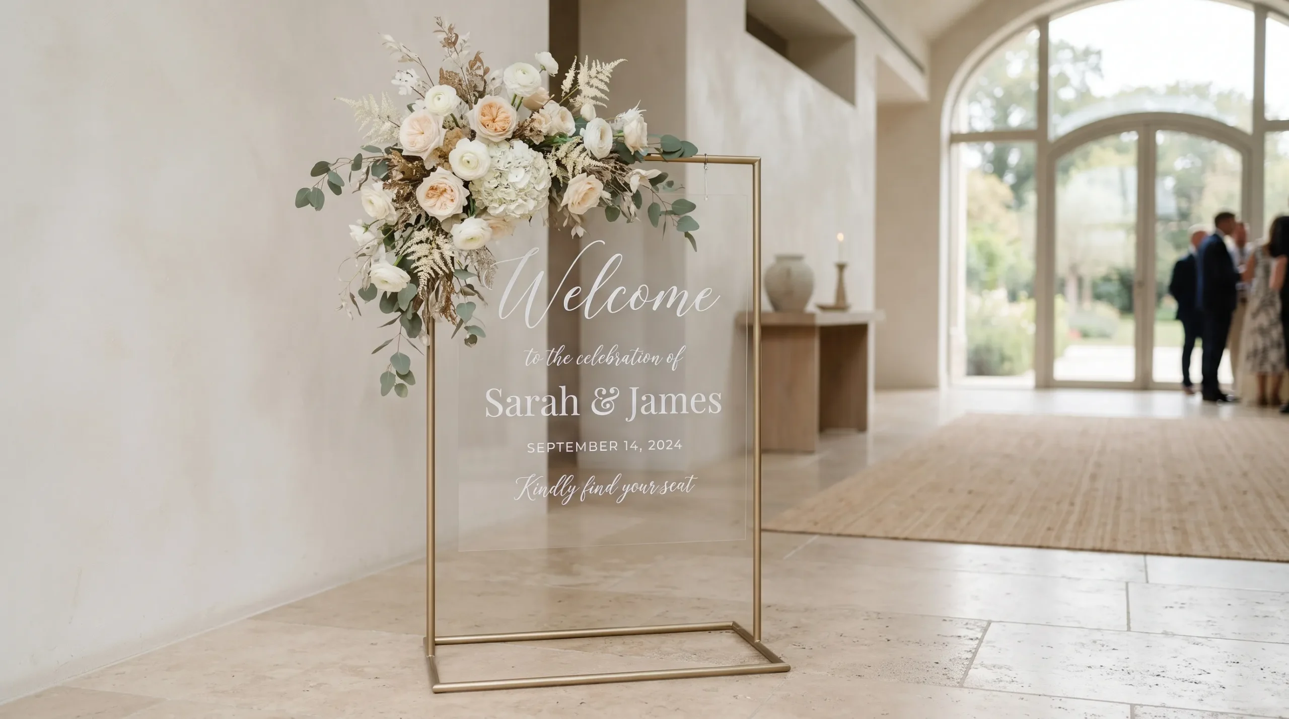 minimalist decor for engagement Acrylic Welcome Sign