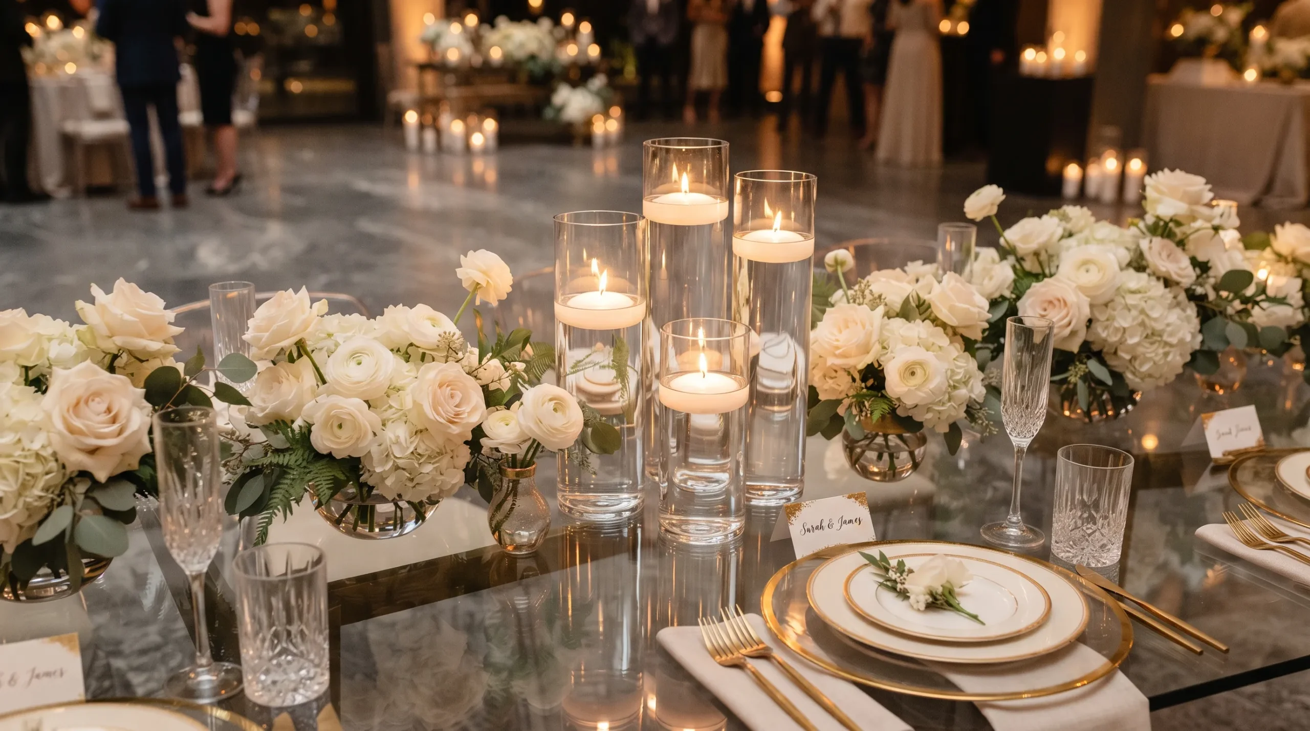 minimalist decor for engagement Floating Candle Display