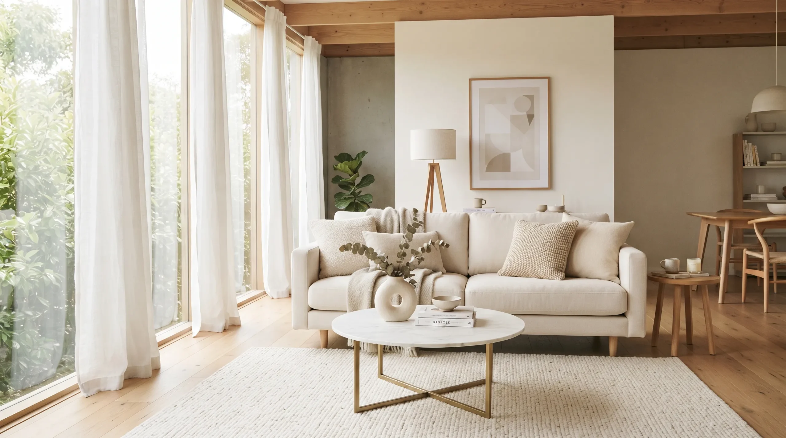 minimalist decor for living room Sheer Window Curtains