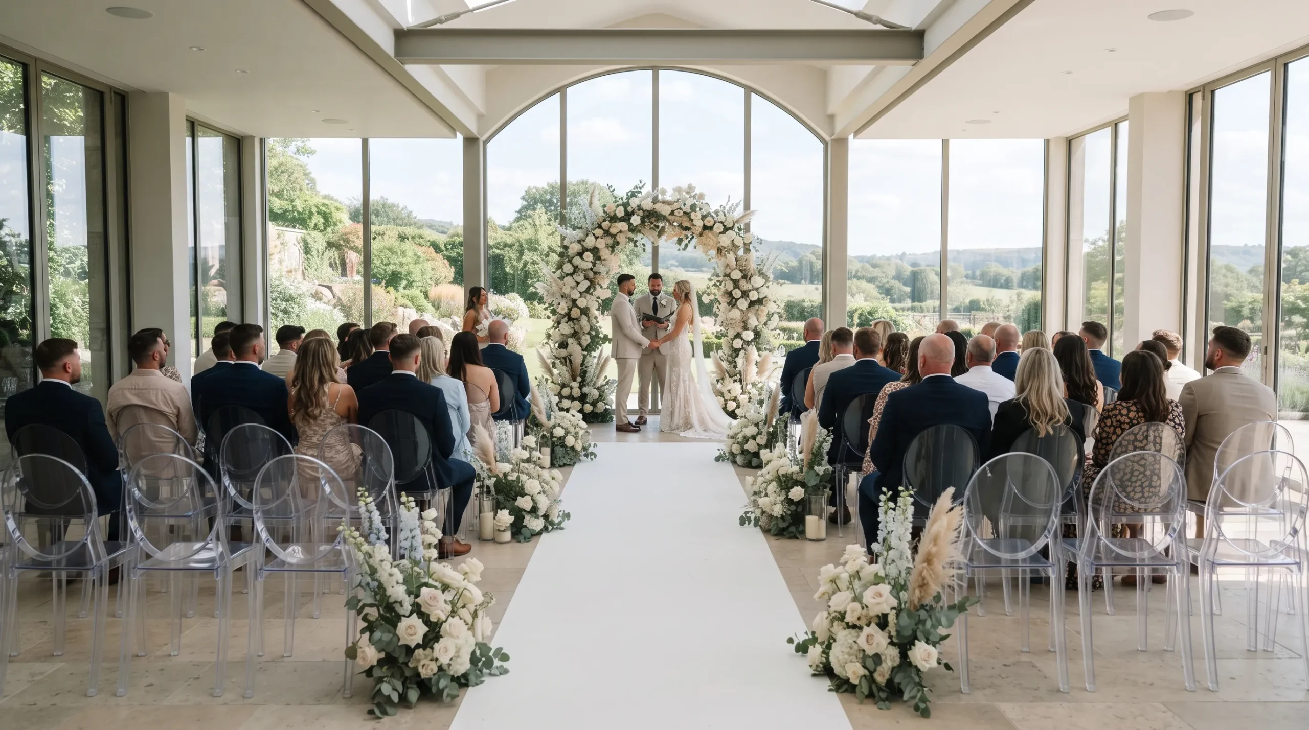 minimalist decor for wedding simple Acrylic Guest Chairs