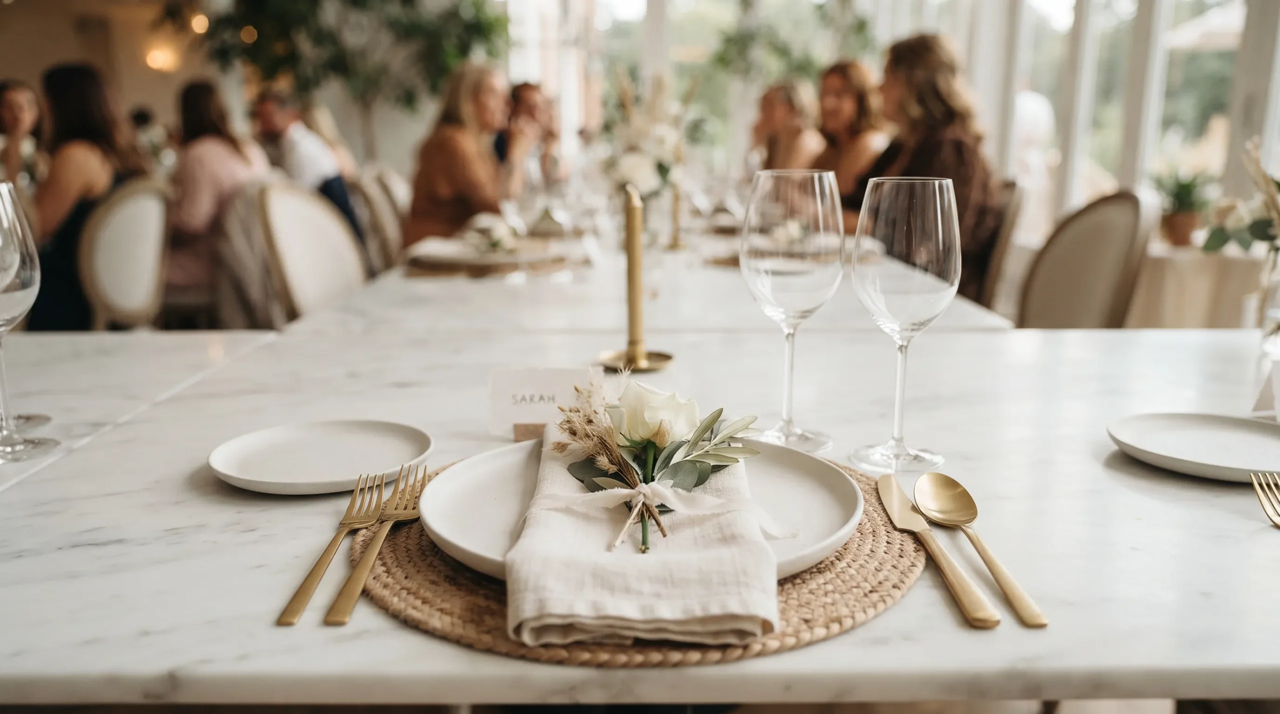 minimalist decor for wedding simple Elegant Table Settings