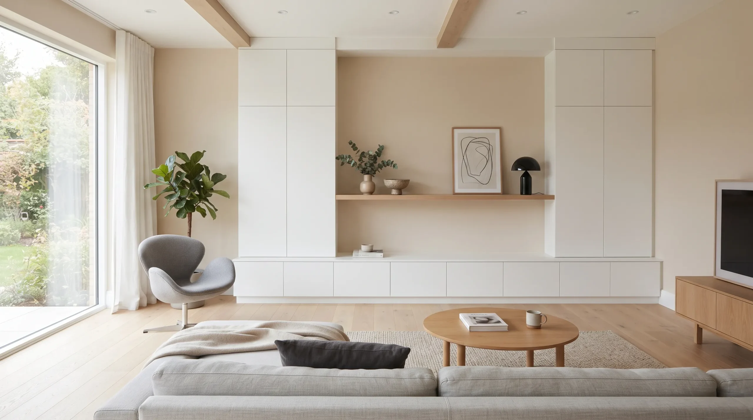 Minimalist Decorations for Modern Space Hidden Storage Cabinets
