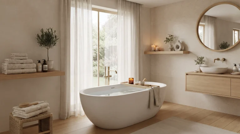 minimalist spa room decor