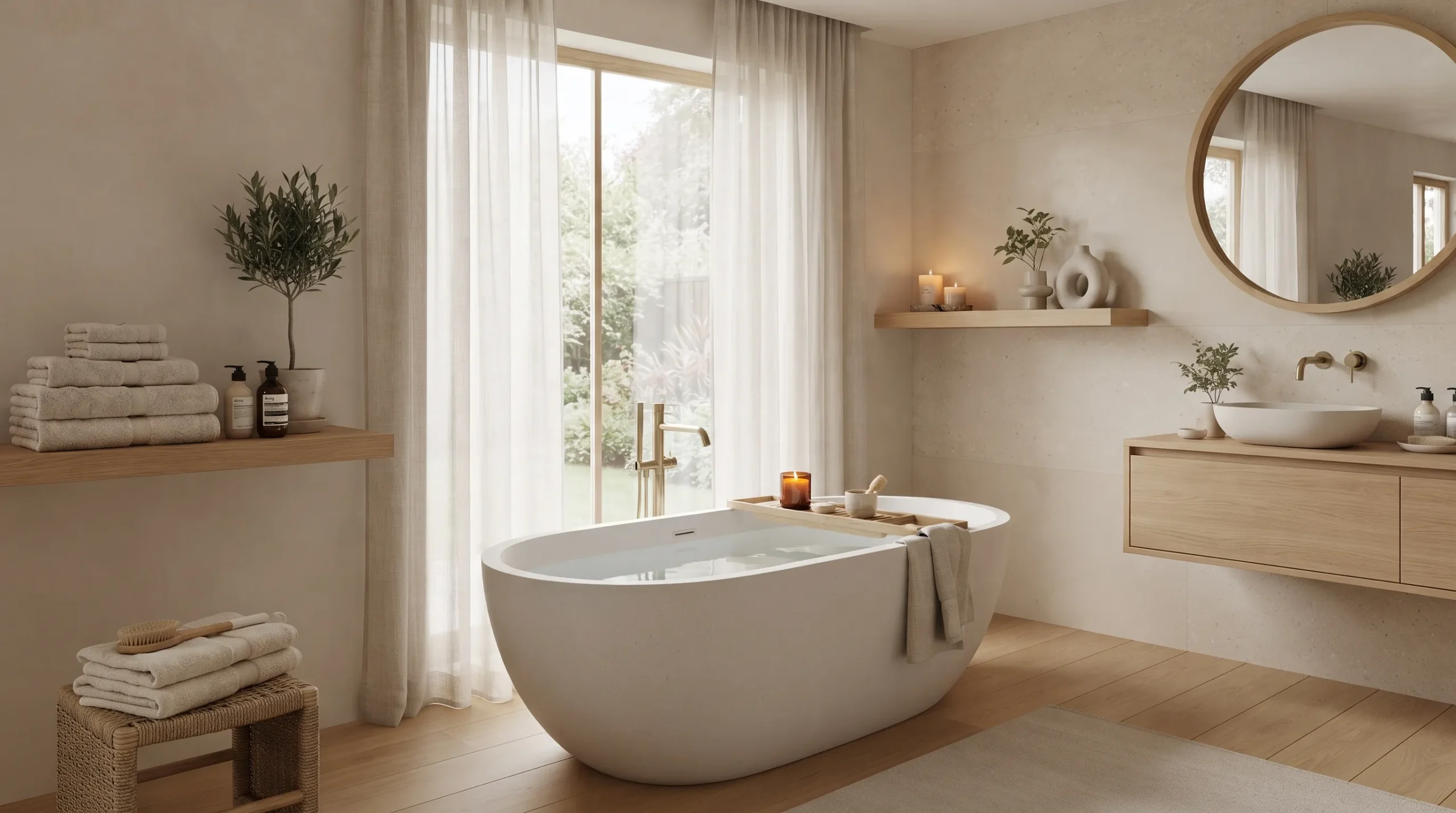 minimalist spa room decor