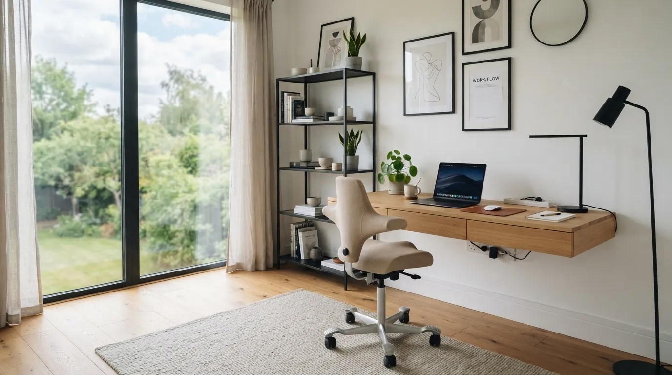 modern home office ideas Floating Wood Desk