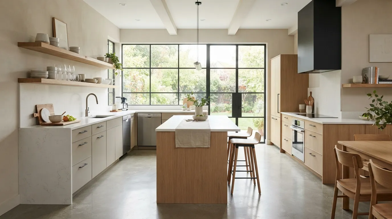 Modern Kitchen Ideas Warm Wood Accents