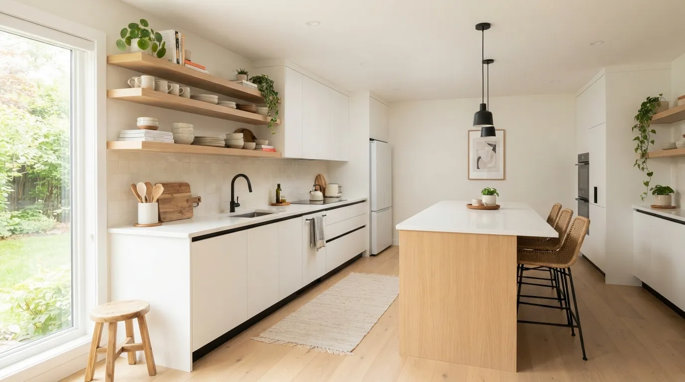 Modern Kitchen Trends Open Display Shelving