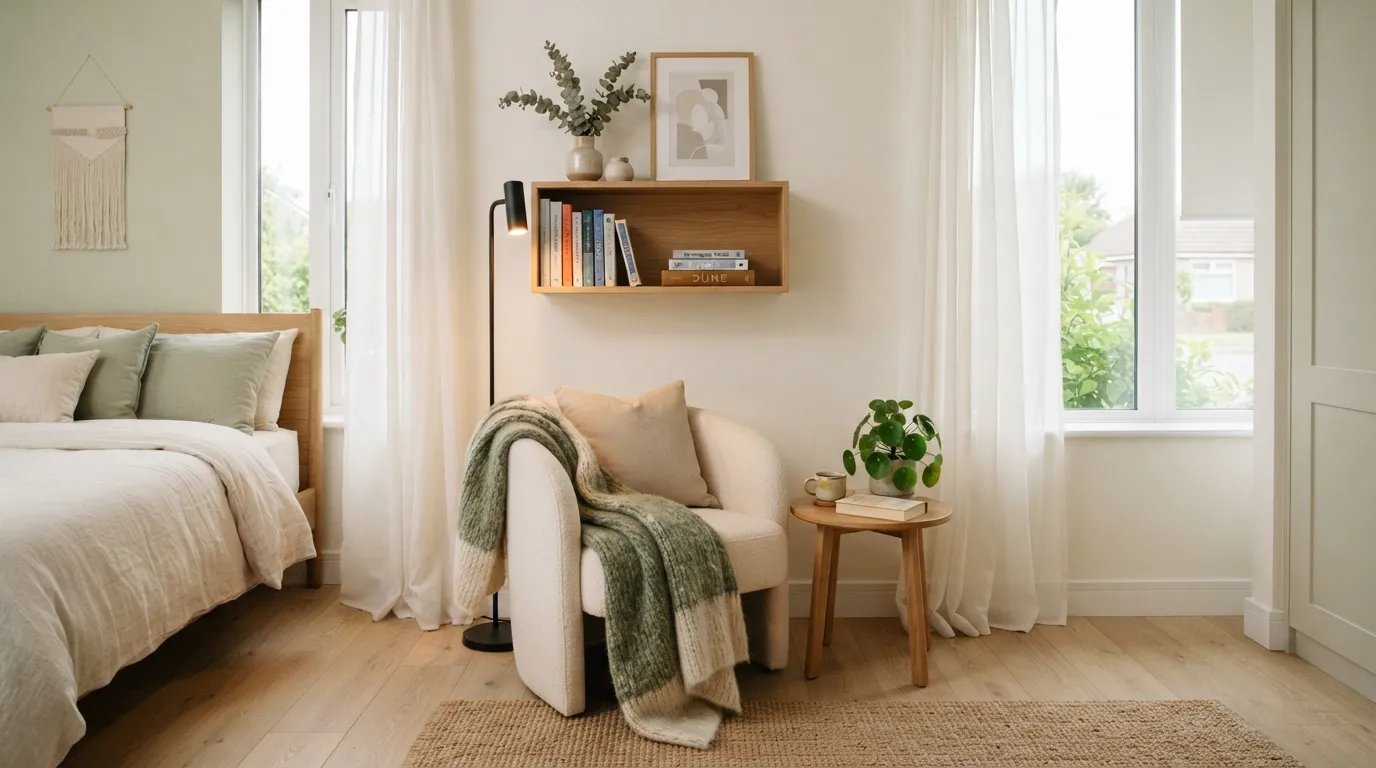 small bedroom idea Corner Reading Nook