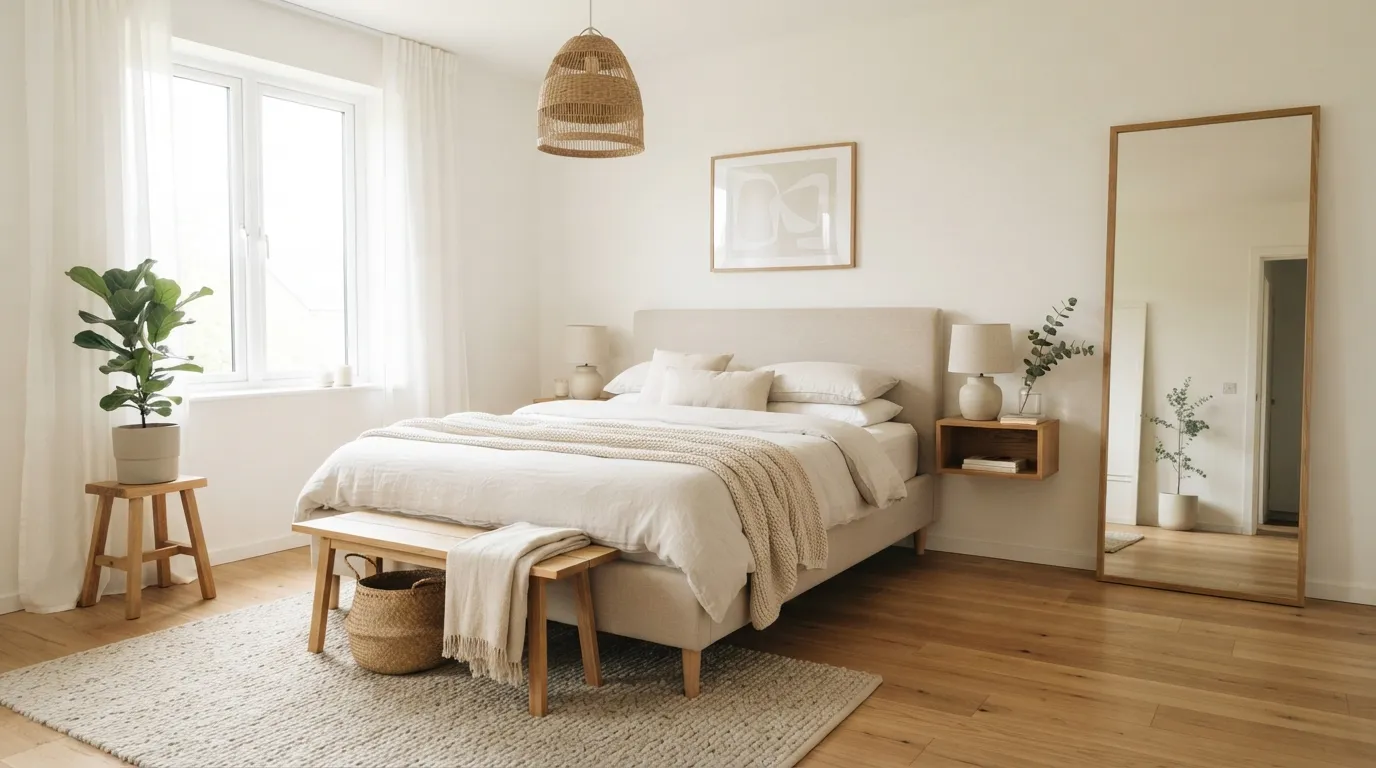 small bedroom idea Oversized Wall Mirror
