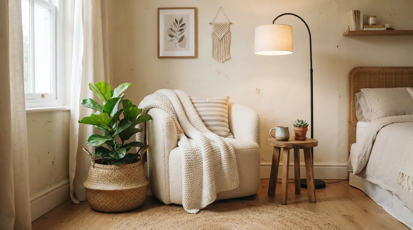 small boho bedroom makeover Cozy Reading Nook