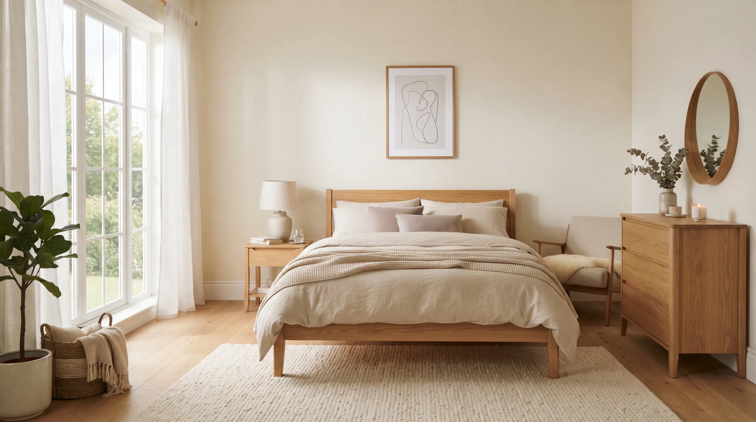 small modern bedroom ideas Soft Neutral Palette