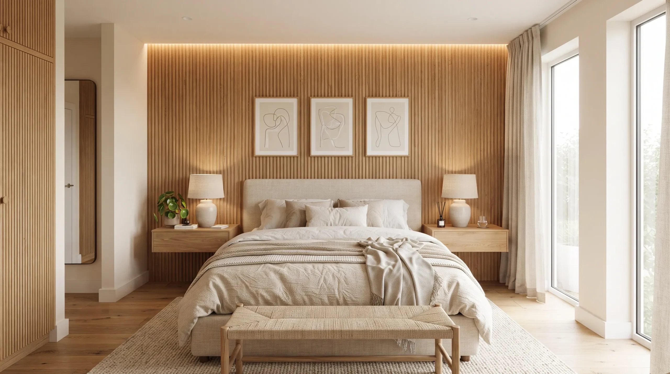 small modern bedroom ideas Statement Accent Wall