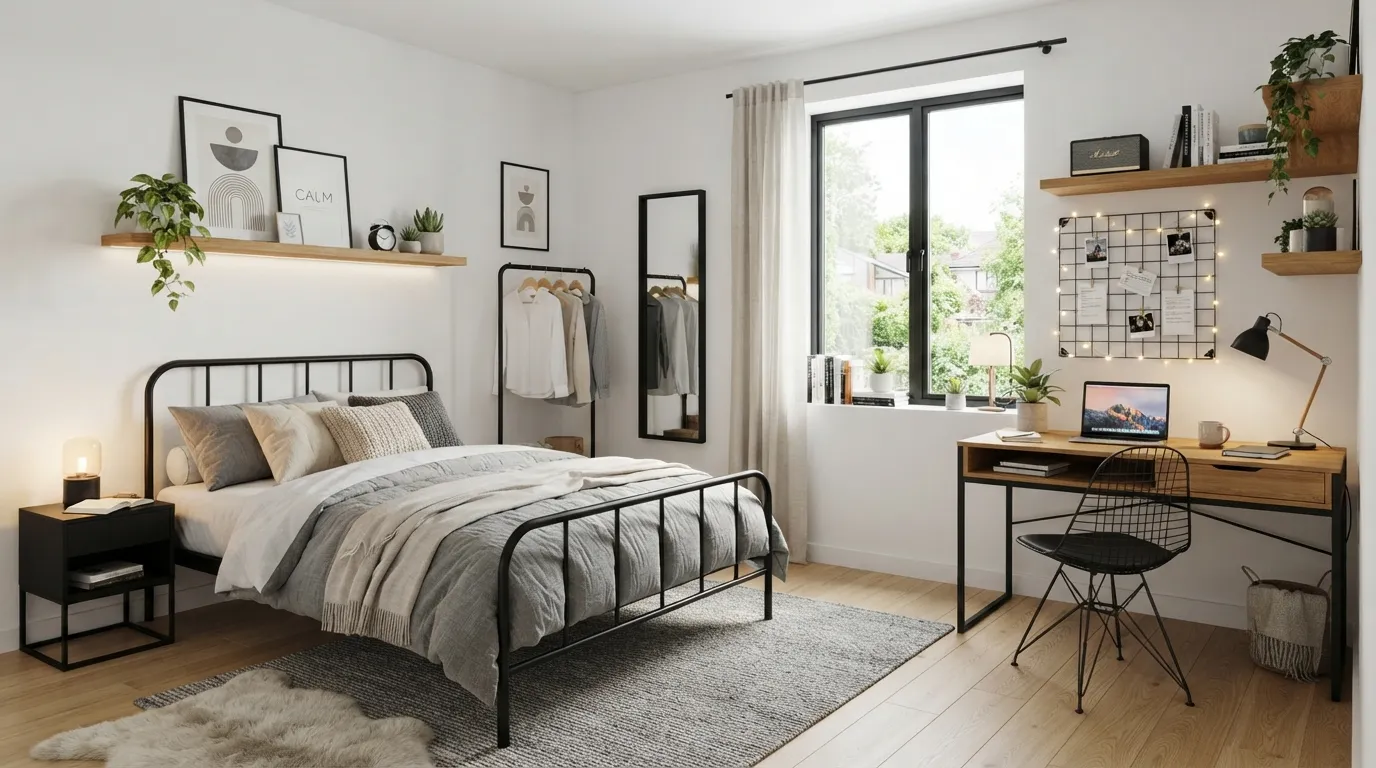 teen-boy-bedroom-ideas-black-metal-furniture