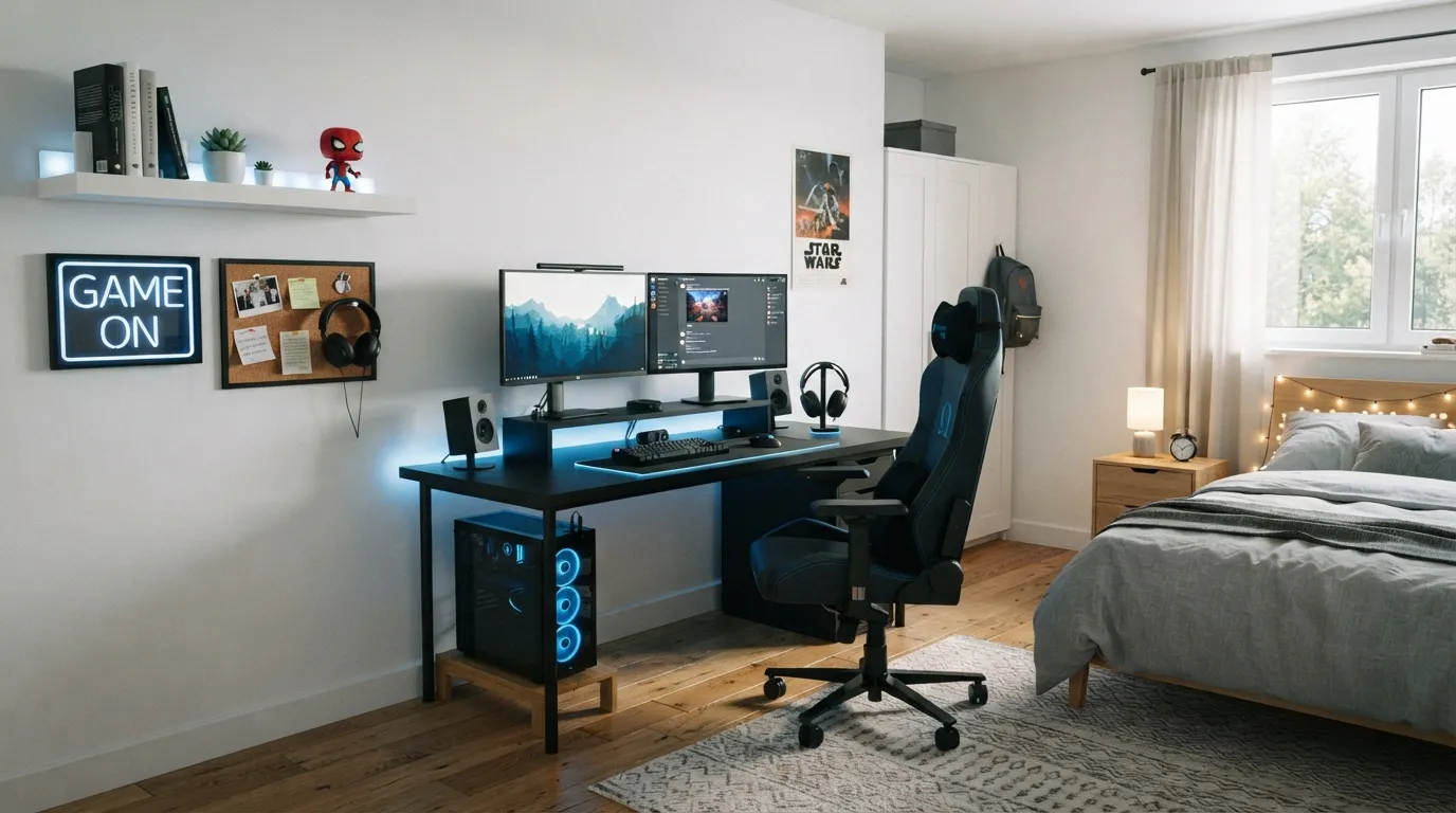 teen-boy-bedroom-ideas-compact-gaming-zone
