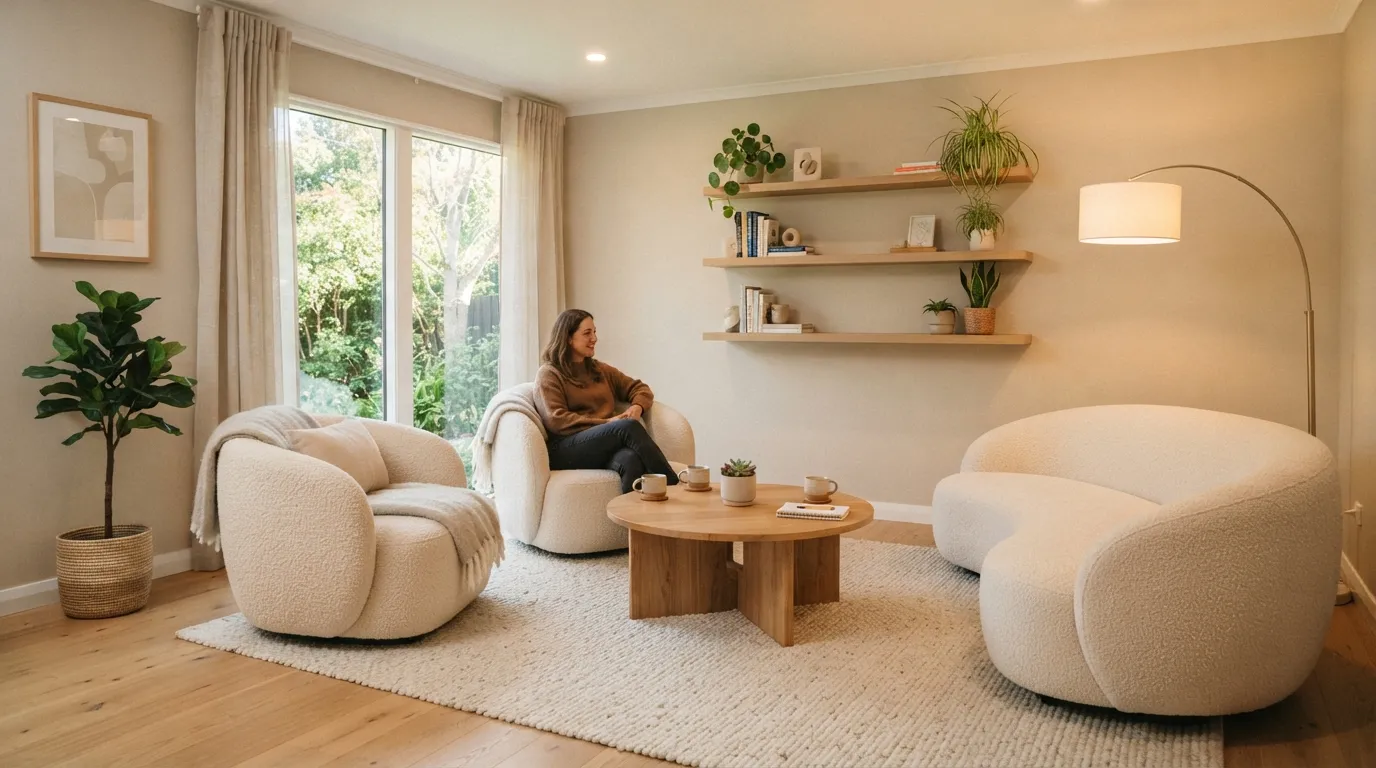 therapy office design ideas Curved Seating Layout
