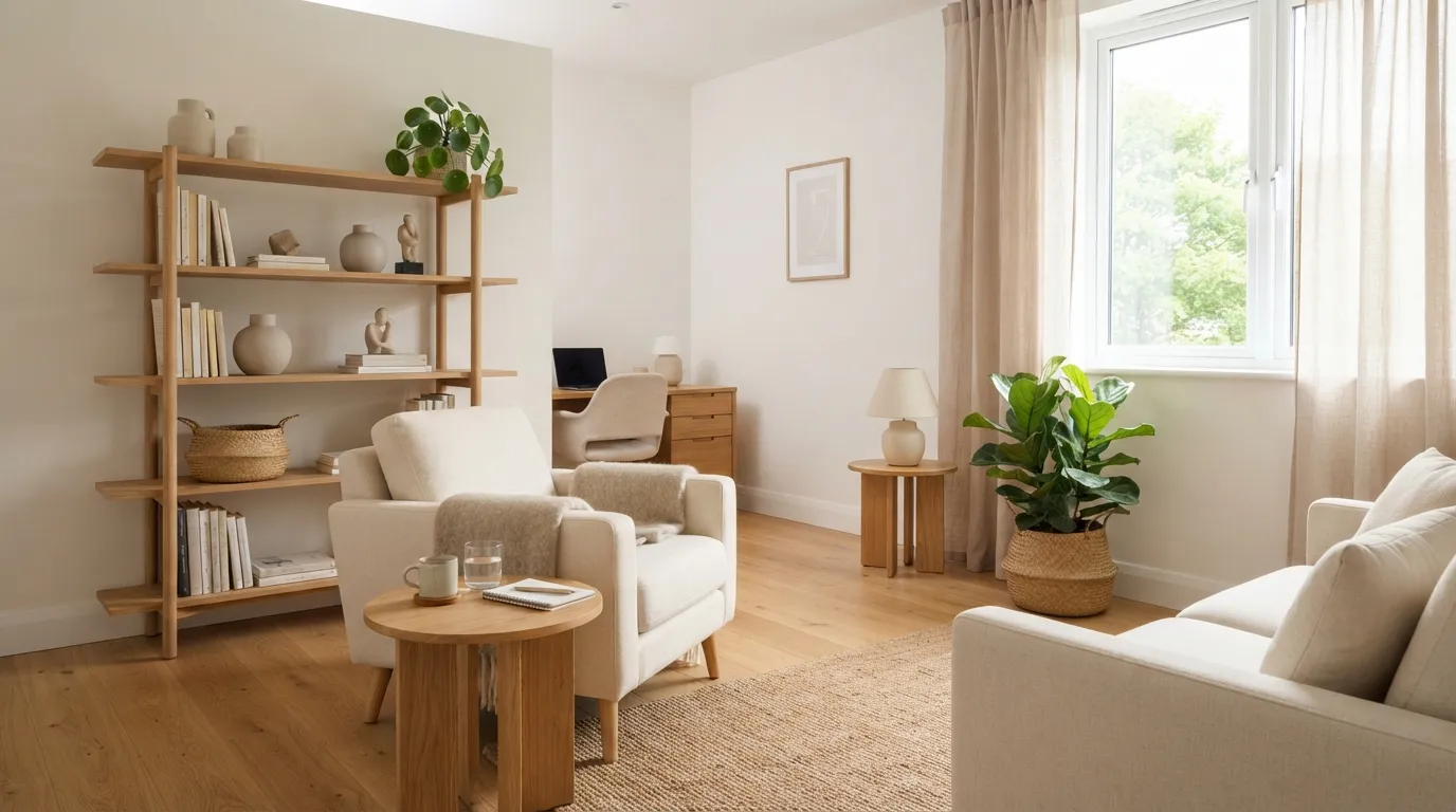 therapy office design ideas Natural Wood Accents