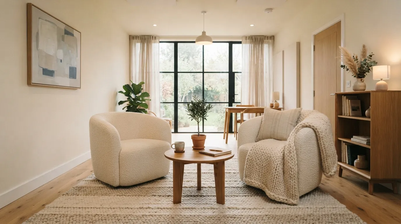 therapy office design ideas Textured Soft Furnishings