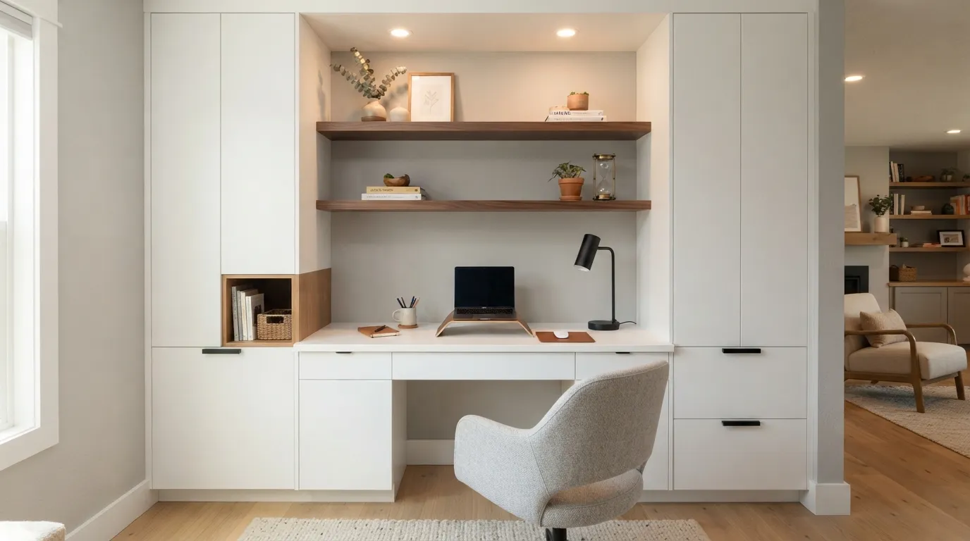 tiny home office ideas Built-In Niche