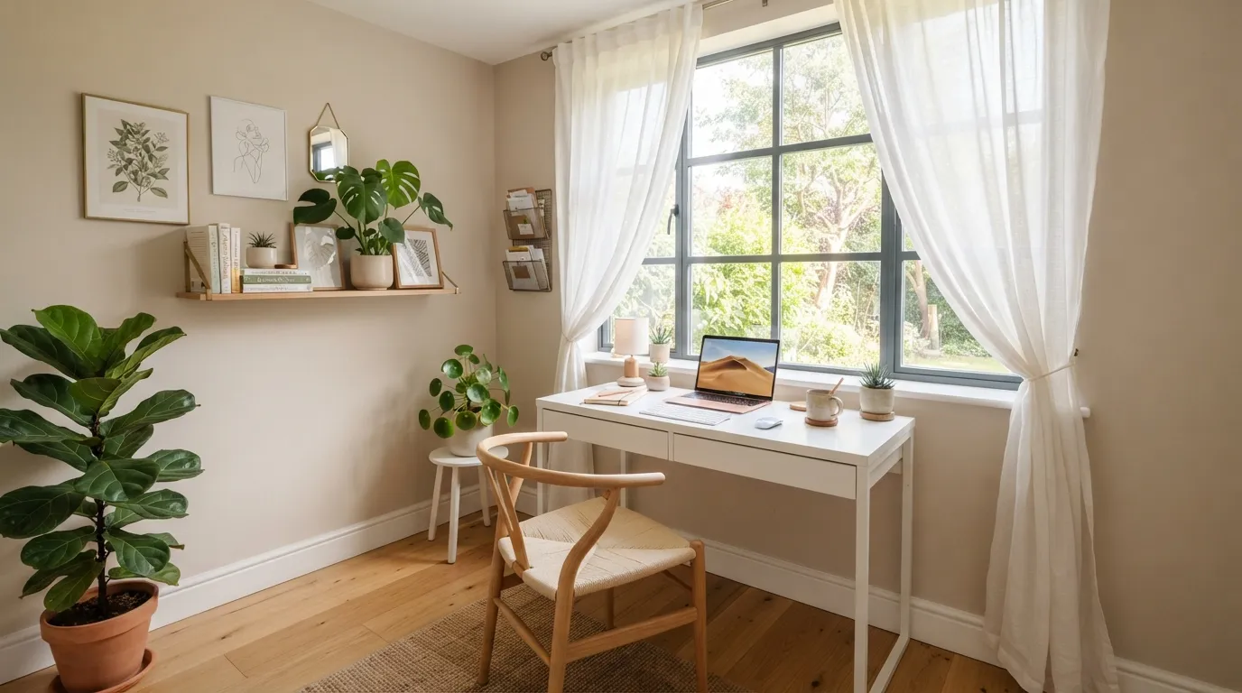 tiny home office ideas Window Workspace