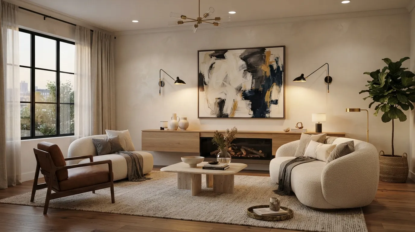 wall decor ideas for living room Layered Wall Greenery