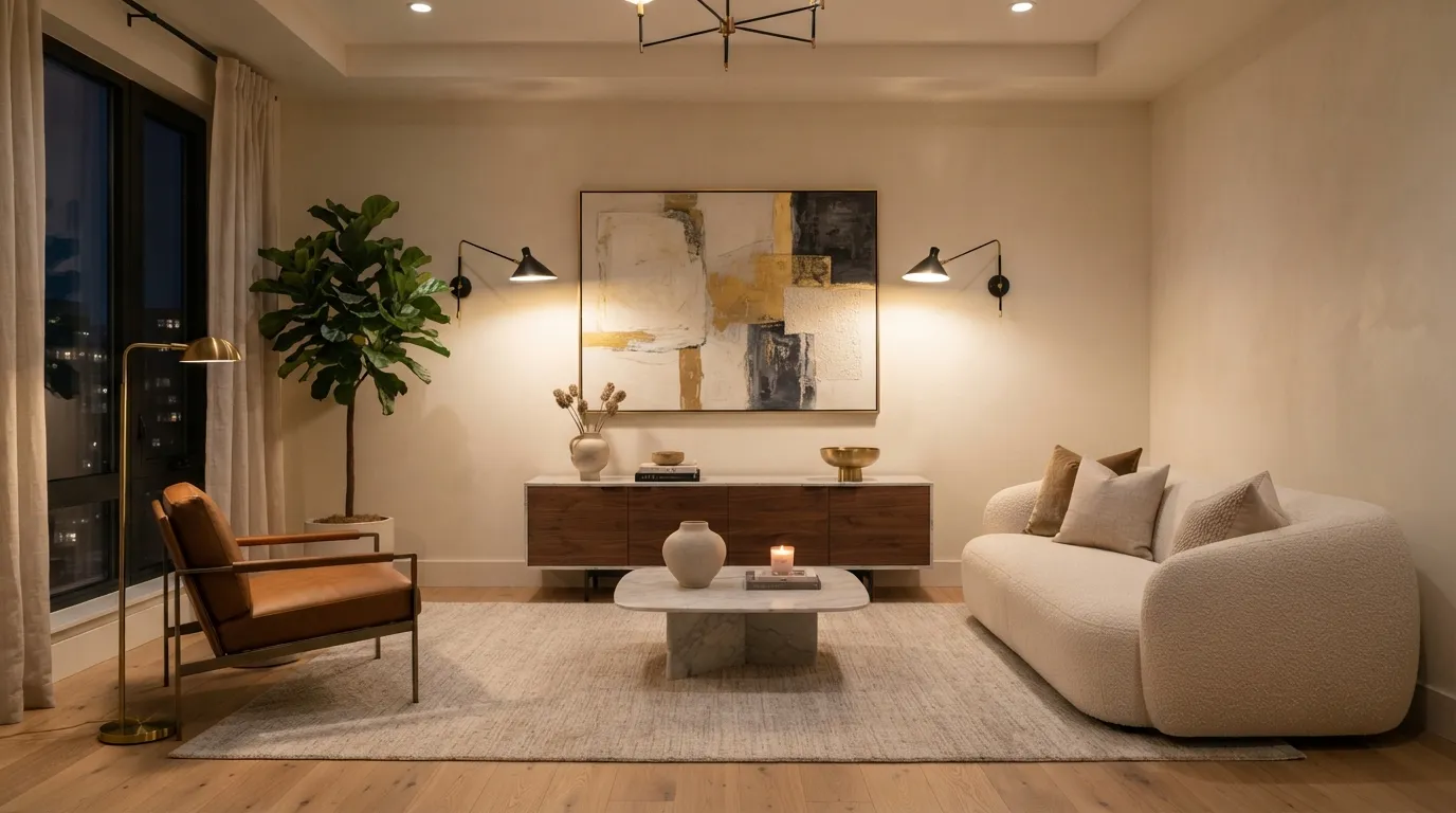 wall decor ideas for living room Mixed Metal Accents