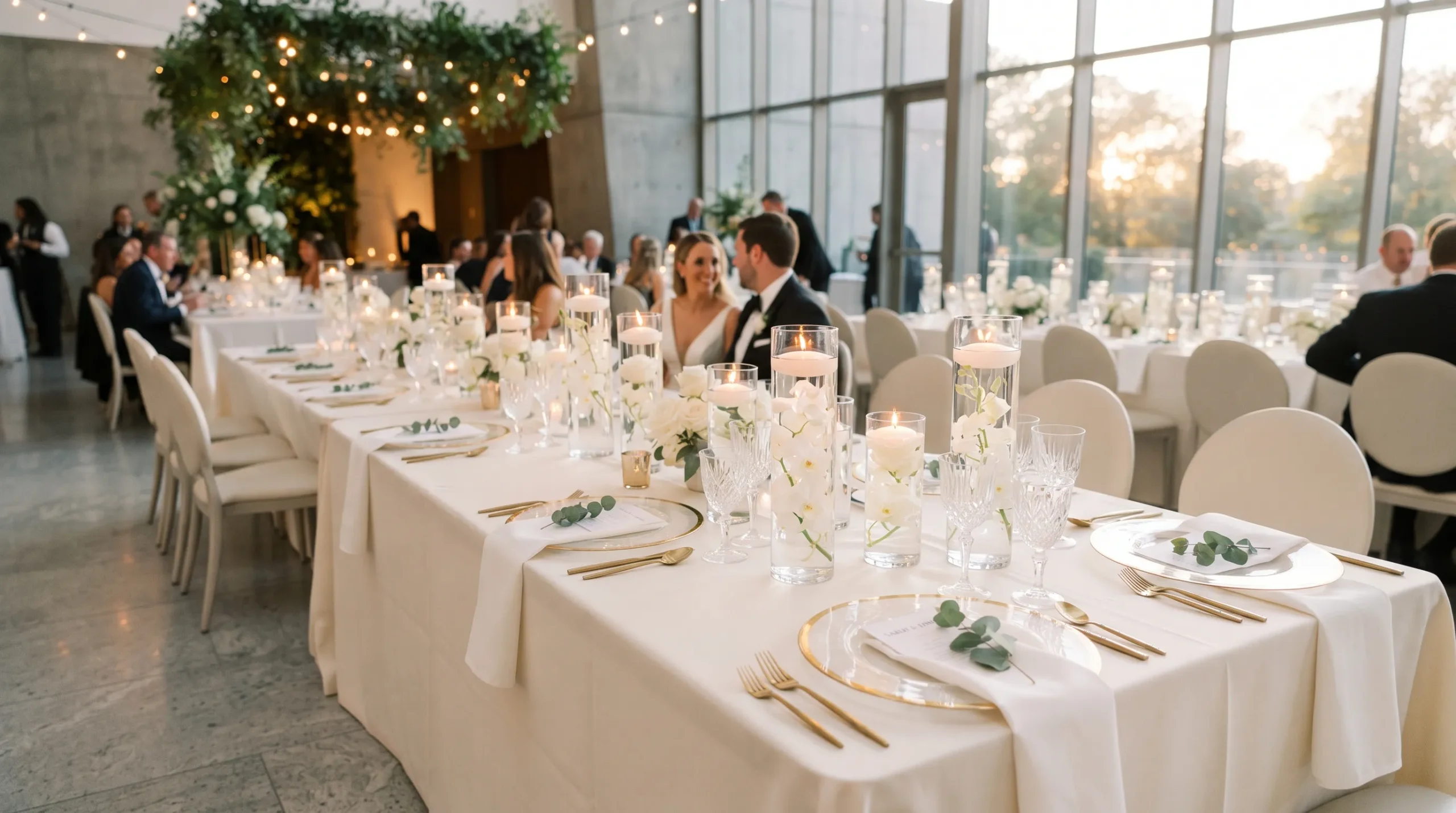 wedding decoration classy look Floating Floral Centerpieces