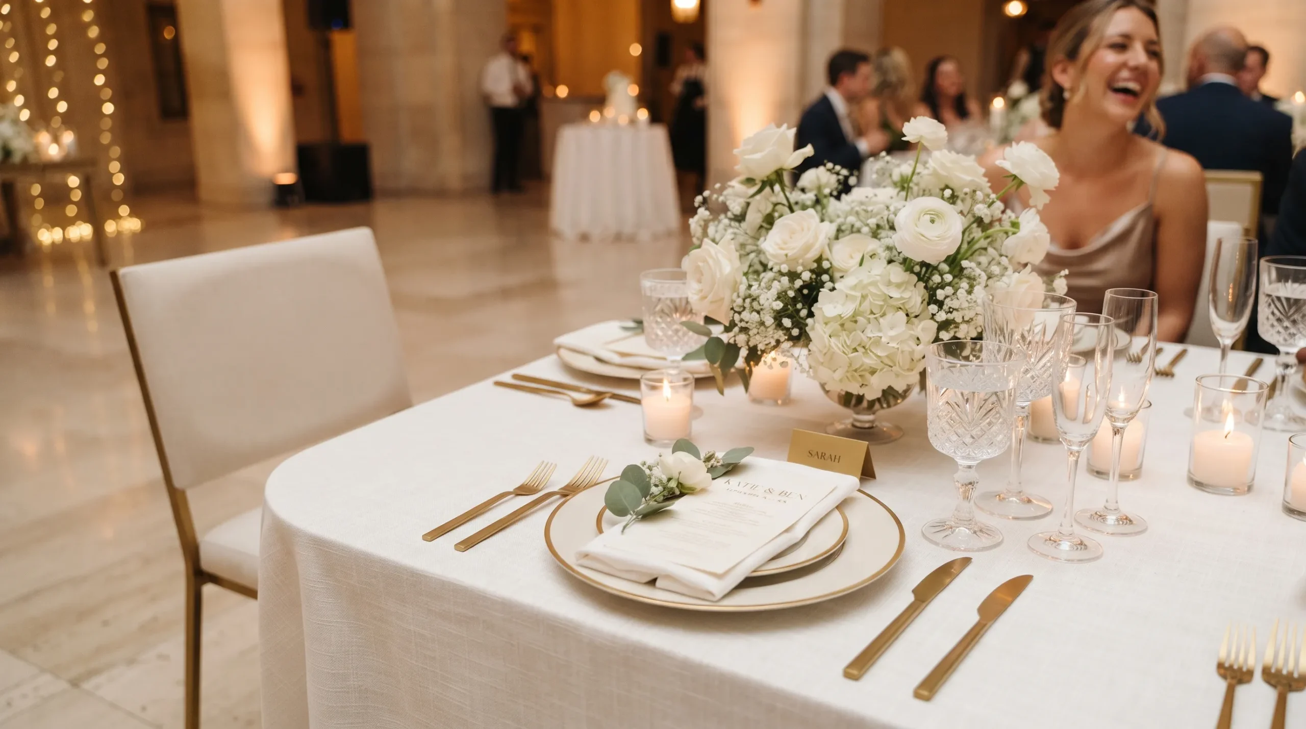 wedding decoration classy look Gold Table Settings