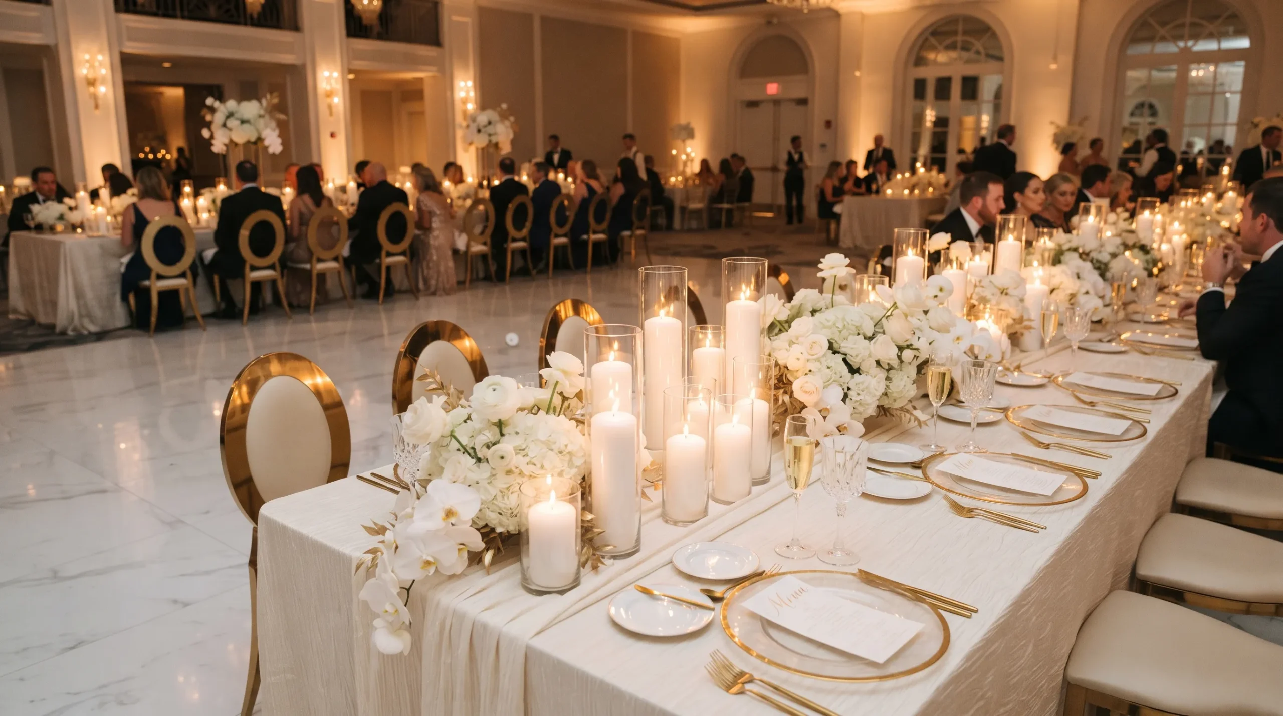 wedding decoration classy look Layered Candle Display